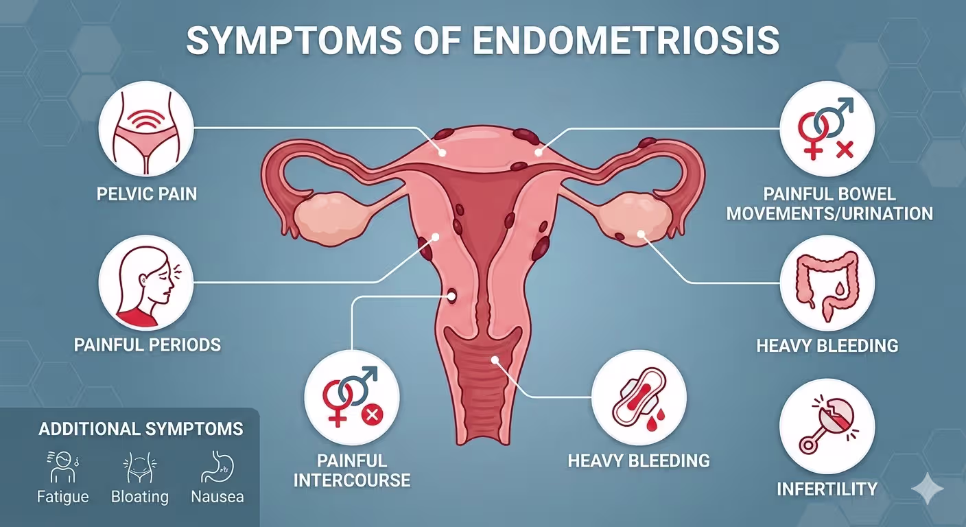 the symptoms of endometriosis